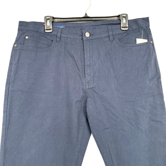 Cutter & Buck Mens Navy Blue Chino Flat Front Pants Size 36 NWOT - Picture 3 of 9